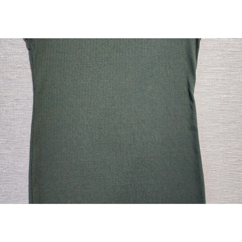 Blue Rain Francesca’s Ribbed Midi Dress Sleeveless Stretch Green Size L - Picture 3 of 16